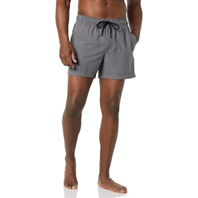 Image of Amazon Essentials Men&#039;s 5 inch Quick Dry Swim Trunk, Charcoal, 30