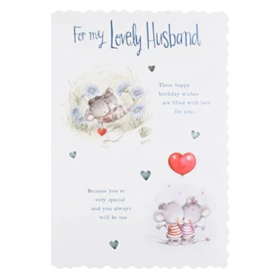Image of Hallmark Husband Birthday Card &#039;Lovely&#039; Medium [Old Model]