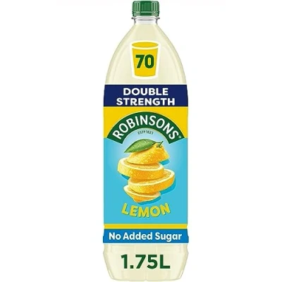 Image of Robinsons Double Strength Lemon No Added Sugar Squash 1.75L