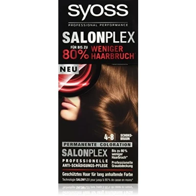 Image of Syoss Hair Colour 4 8 Chocolate Brown Pack of 3 x 115 ml