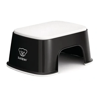 Image of BabyBjörn Step Stool, Black/White