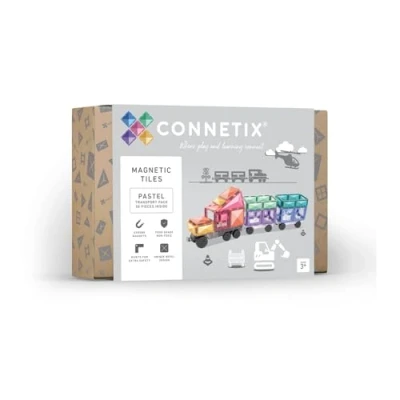 Image of Connetix Pastel Transport Pack, 50 Pieces