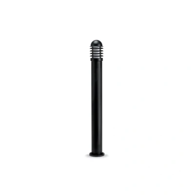 Image of Bollard Light 230V Tall Louvred E27 Black JCC NiteLED