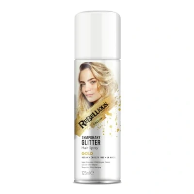 Image of Glitter Hair Colour Spray, Gold Digger, 125ml, Loose