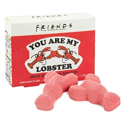 Image of Paladone FRIENDS TV Show Lobster Bath Fizzers Two 50g You Are My Tropical Fizzies, pink