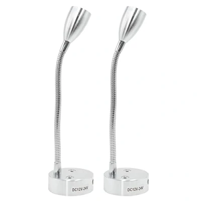 Image of JUTTAUTO 12V LED Spot Reading Light with USB, Dimming Touch Anywhere Switch 3500K Warm White Interior Lighting Bedside Wall Lamps for Camper Van Boat Yacht Motorhome Caravan (2 Pcs)