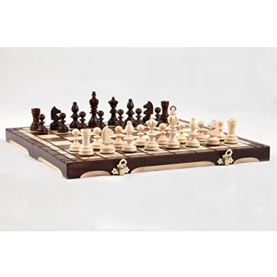 Image of Prime Chess Olympic Wooden Set 35cm Classic Hand Crafted Game