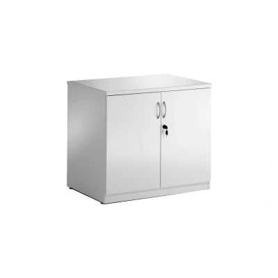 Image of High Gloss Desk Cupboard White I000732