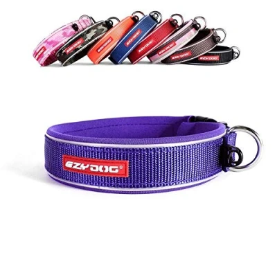 Image of EZYDOG Classic Neo Dog Collar Small, Medium, Large Dogs, Reflective Collar, Supreme Comfort, Soft Neoprene Material, Non Corrosive (Purple)