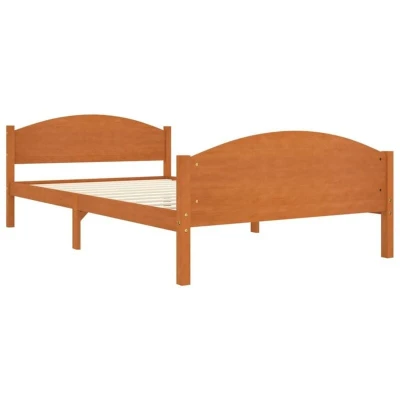 Image of vidaXL Bed Frame without Mattress Honey Brown Solid Pine Wood 120x200cm