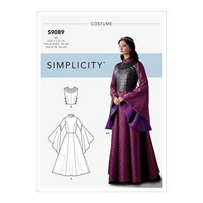 Image of SIMPLICITY Sewing Pattern S9089 Misses&#039; Fantasy Costume, 14 16 18 20 22, R5