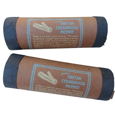 Image of Tibetan/Nepalese Round Tube Incense Joss Sticks Pack of 2 (Cedarwood)