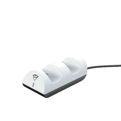 Image of Trust Gaming GXT 254 Duo Charging Dock for PS5 Controllers, USB Powered, Dualsense Charger Twin Docking Station with Light Indicators White