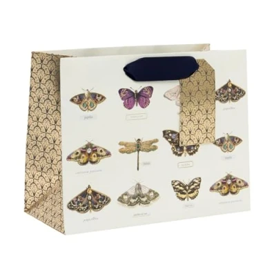 Image of Glick Medium Landscape Gift Bag, The Butterfly Collection, 175 x 225 100 mm, Luxury Recyclable Bag for Birthdays &amp; Celebrations