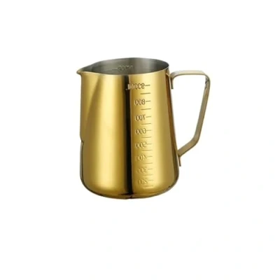 Image of Milk Frothing Jug 900ML Stainless Steel Pitcher Coffee Pull Flower Cup Cappuccino Pot Espresso Latte Art Frother Jugs(900ML with Scale)