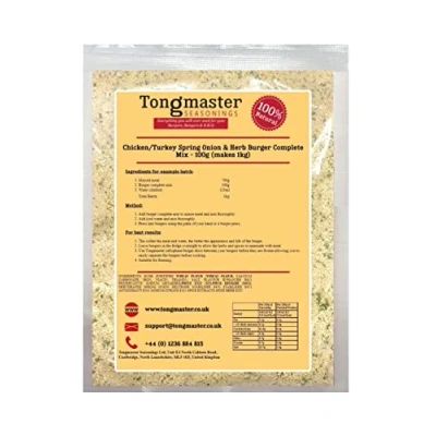 Image of Chicken/Turkey Spring Onion &amp; Herb Burger Complete Mix 100g (makes 1kg)