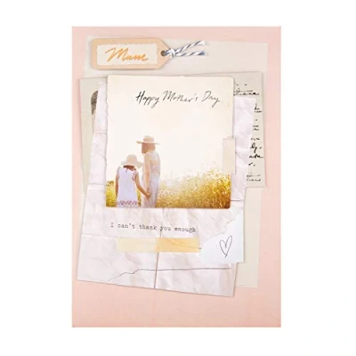 Image of Hallmark Mothers Day Card for Mum Scrapbook Style Design