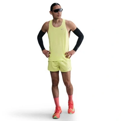 Image of Nike Performance FAST Singlet Top, Men&#039;s, Size: Large, Light lemon twist