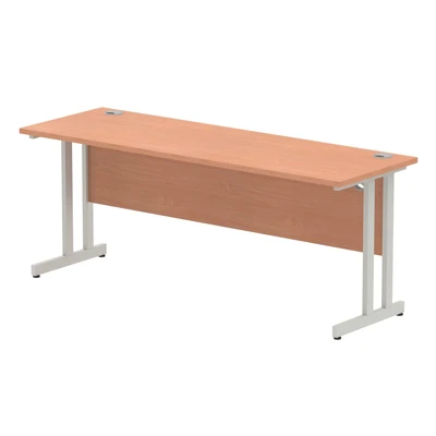 Image of BiMi 1800mm x 600mm Rectangular Straight Desk in Beech