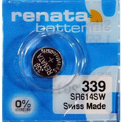 Image of 10 x Renata 339 Swiss Made Lithium Coin Cell Battery SR614SW