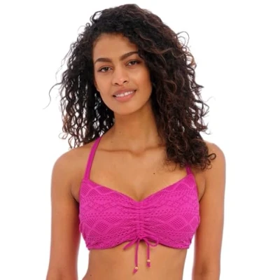 Image of Freya Womens Sundance Bralette Bikini Top Pink Nylon Size 32DD