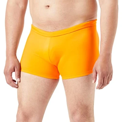 Image of HOM Men&#039;s Boxer de bain SEA Life Swim Trunks, Orange, M