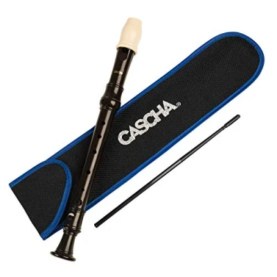 Image of CASCHA soprano recorder set for children &amp; beginners beginner&#039;s incl case cleaner fingering chart German easier to play plastic