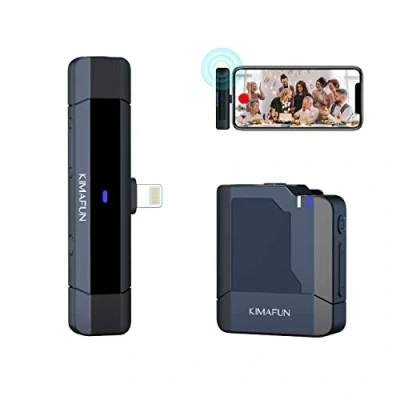 Image of KIMAFUN Wireless Lavalier Microphone for Camera Smartphone,Android Phone,Lapel Mic System Vlogging Video Recording,TikTok YouTube Facebook Live Streaming KM G50 1 (KM 5(1TX+1RX))