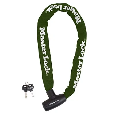 Image of Master Lock 8022EURD, Bike Chain with Key, 60 cm Chain, Green