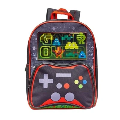 Image of William Lamb Game Over Backpack with Front Pocket Junior Boys School Rucksack Travel 31cm