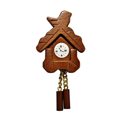 Image of Melody Jane Dolls House Wooden Cuckoo Clock Miniature Wall Accessory 1:12 Scale