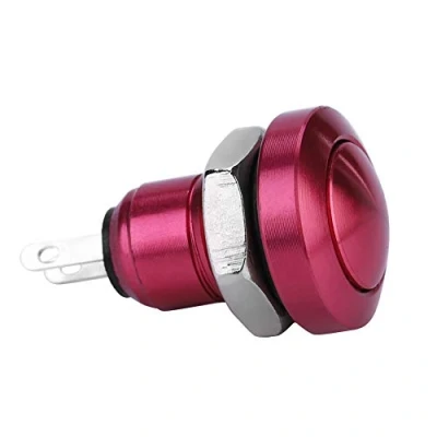 Image of 1A 24V Momentary Push Button Switch Mini Waterproof Power Zinc Aluminium Alloy Shell Suitable for 8mm Mounting Hole(Red) Car interior and exterior modification
