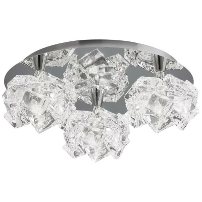 Image of Artic Flush Ceiling 3 Light G9 Round Small, Polished Chrome