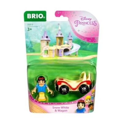 Image of BRIO World Disney Princess Snow White and Train Carriage for Kids Age 3 Years Up Wooden Railway Add On Accessories