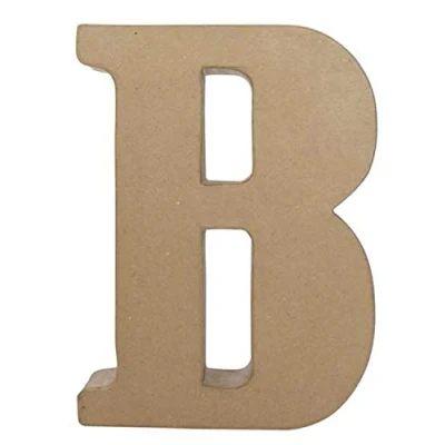 Image of Décopatch Ref AC395O Papier Maché Alphabet Funny Lowercase Letter &quot;B&quot; Fun to Decorate Using Papers, Glue &amp; Varnish, 5 x 22 23cm Brown