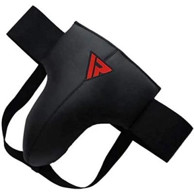 Image of RDX Groin Guard for Boxing, Muay Thai, Kickboxing and MMA Fighting, Maya Hide Leather Abdo Gear Martial Arts Training, SATRA Approved Jockstrap Abdominal Protector Karate Taekwondo