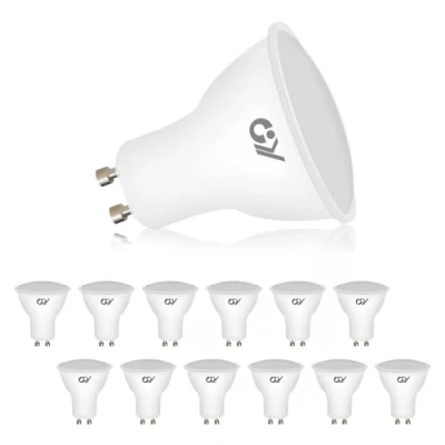 Image of GY GU10 LED Warm White Bulb,6W 3000K 580 Bulbs,Replaces 60W Halogen Bulbs,Beam Angle 120 Reflector Bulbs Non Dimmable Bulbs,12 PCS.