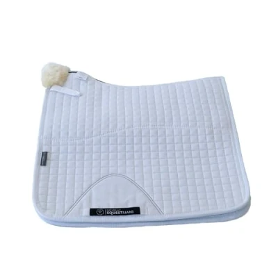 Image of Naturally Equestrian Half Lined Dressage Square (Natural &amp; White, Large)