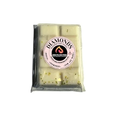 Image of Diamonds Wax Melts Snap Bars Soy 25g Highly Scented for Oil Burner Vegan &amp; Cruelty Free Home Fragrance