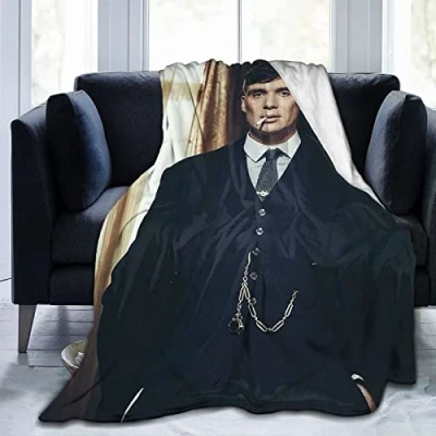 Image of LOUJIN Cillian Murphy Blanket Tommy Shelby Blanket,Lightweight,Ultra Soft &amp; Comfy Flannel Blanket,Microfiber Fleece Blanket,Anti Pilling Plush