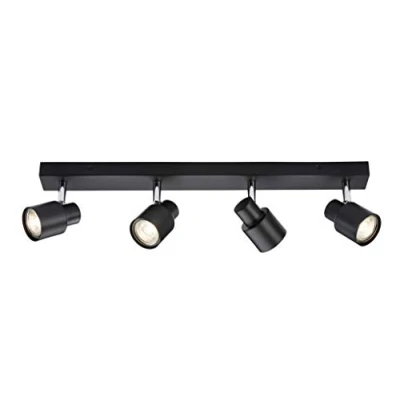 Image of KnightsBridge 230V GU10 Quad Bar Spotlight Matt Black