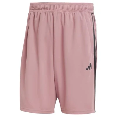 Image of adidas Men&#039;s Train Essentials Piqué 3 Stripes Training Shorts, preloved Crimson/Black, S