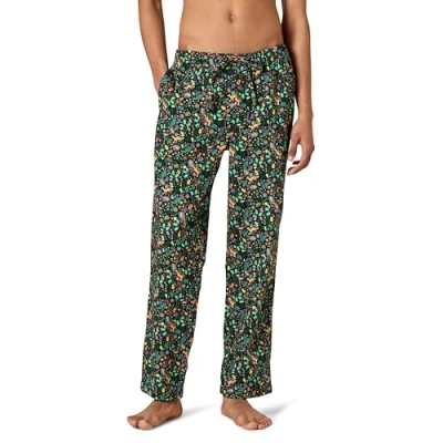 Image of Amazon Essentials Men&#039;s Breathable Flannel Pyjama Trousers (Available in Big &amp; Tall), Black Folkloric, 3XL