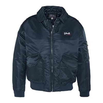 Image of SCHOTT NYC Women&#039;s Danwrs CWU Fit Loop Jacket, navy blue, M