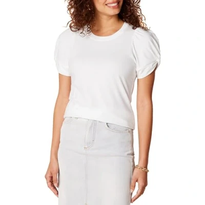 Image of Amazon Essentials Women&#039;s Classic Fit Twist Sleeve Crewneck T Shirt, White, M