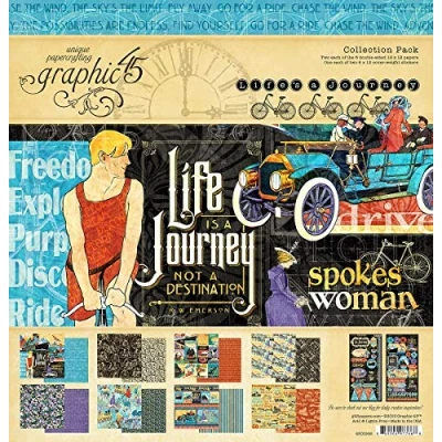 Image of Graphic 45 Papercrafting Kit, Multi Colour, Large Life&#039;s A Journey