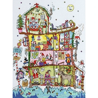Image of Bothy Threads Cross Stitch Kit Cut Thru&#039; North Pole House