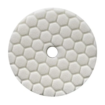 Image of Chemical Guys BUFX114HEX5 Hex Logic Quantum Light Medium Polishing Pad, White (5.5 Inch Fits 5 Backing Plate)