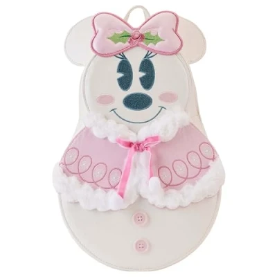 Image of Loungefly Disney Minnie Mouse Pastel Snowman Mini Backpack