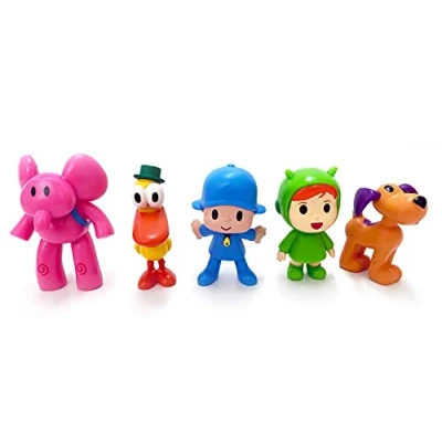 Image of Comansi Pocoyo Collection Set 5 Figures: Pocoyo, Elly, Duck, Loula Nina